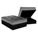 Ver imagem 1 de Cama Box Baú Casal: Colchão Anatômico Paropas D28 Conforto Ultra Firme + Base Crc Suede Black (