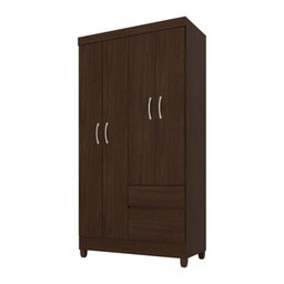 Guarda-Roupa Solteiro 4 Portas e 2 Gavetas Lotus Ébano - Demóbile - 1