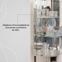 Ver imagem 7 de Cristaleira com Espelho Led 4 Portas Marina - Cumaru/opala