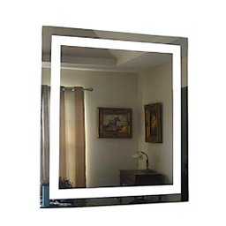 Espelho Led 3 Cores 60x60 Quadrado Botão Touch Luz Ajustável Dimerizável Luz Maquiagem Camarim - 4