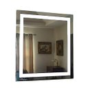 Ver imagem 7 de Espelho 4mm Led 3 Cores 60x60 Quadrado Botão Touch Luz Ajustável Dimerizável 60cm