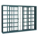 Ver imagem 1 de Janela de Correr Aço 4 Folhas com Grade Quadriculada sem Bandeira Projetante Massa Externa Belfort S