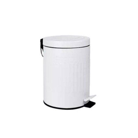 Lixeira Retrô 5 Litros Branca com Pedal Mor