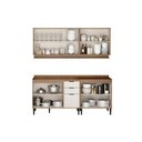 Ver imagem 3 de Kit Cozinha Modulada 4 Peças Alpha (2aéreos+2balcões) C4p176 Freijo/off White - Carraro