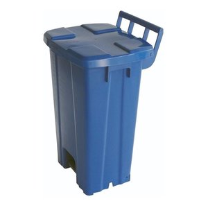 Lixeira Quadrada Plastica de 100 Litros sem Roda e Pedal Cor:amarelo