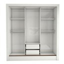 Ver imagem 5 de Guarda-roupa Casal Real 3 Portas 2 Gavetas Branco - Panorama Móveis