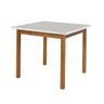 Mesa de Jantar Elisa Base Madeira Maciça Ideal para Apartamento 90x90 Off-white - 1