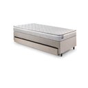 Ver mais imagens de Bicama Box Solteiro Linho Bege 96x203x28 Cm com Colchão Hanover Inducol Molas Ensacadas