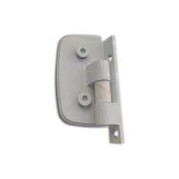 1114 - Dobradiça automática para porta de vidro temperado blindex Branco - 1