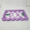 Ver imagem 3 de Capa Decorativa para Espelho de Interruptor, Formato Ondulado:lilás com Borboletas Brancas