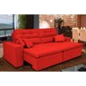 Sofá Cairo 2,32M Retrátil e Reclinável com Molas e Pillow No Assento Tecido Suede - 1