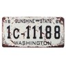 Placa De carro Antiga Decorativa Washington Lorben Gt414-19 - 3