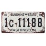 Placa De carro Antiga Decorativa Washington Lorben Gt414-19 - 1