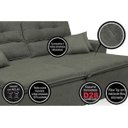 Ver imagem 4 de Sofá Cairo 2,52M Retrátil e Reclinável com Molas e Pillow No Assento Tecido Suede