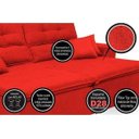 Ver imagem 4 de Sofá Cairo 2,52M Retrátil e Reclinável com Molas e Pillow No Assento Tecido Suede