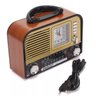 Rádio Caixa Som Bluetooth Am FM Vintage Retro Bateria USB Sd - 4