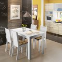 Ver imagem 1 de Conjunto de Mesa com 4 Cadeiras Rosie Madesa