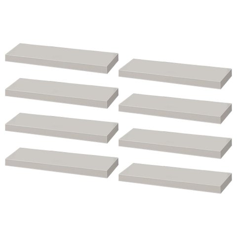 Kit 8 Prateleiras 30 X 10cm Branca Suporte Invisível