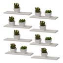 Ver imagem 2 de Kit 8 Prateleiras 30 X 10cm Branca Suporte Invisível