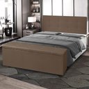 Ver imagem 7 de Kit Painel e Calçadeira Baú Solteiro 0,90m Berlim Suede Marrom - Pallazio