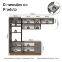 Ver imagem 7 de Cozinha Completa Vik 9 Portas 3 Gavetas MDP 270cm Cinza Rustic Madesa