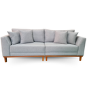 Ver imagem 1 de Sofá Pierri | Base de Madeira & Tecido Linho Deva | Bipartido | 230cm | Deva 04