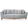Sofá Pierri | Base de Madeira & Tecido Linho Deva | Bipartido | 230cm | Deva 04 - 1
