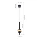 Ver imagem 3 de Lustre Pendente Astraled Tyra Pt-9145 Preto LED Bivolt