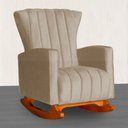 Ver imagem 2 de Kit 2 Poltronas Estofada Balanço Melinda Suede Cappuccino