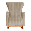 Ver imagem 4 de Kit 2 Poltronas Estofada Balanço Melinda Suede Cappuccino