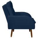Ver imagem 4 de Poltrona Decorativa para Sala de Estar e Recepção Vanessa Veludo - Sofa Store:veludo Azul Marinho