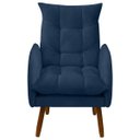 Ver imagem 3 de Poltrona Decorativa para Sala de Estar e Recepção Vanessa Veludo - Sofa Store:veludo Azul Marinho