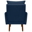 Ver imagem 5 de Poltrona Decorativa para Sala de Estar e Recepção Vanessa Veludo - Sofa Store:veludo Azul Marinho