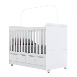 Berço Americano Aquarela Branco Cristal Flex – Henn - 1