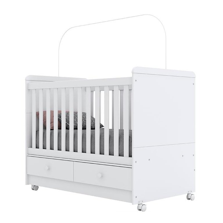 Berço Americano Aquarela Branco Cristal Flex – Henn