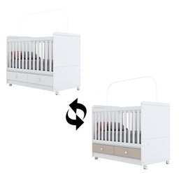 Berço Americano Aquarela Branco Cristal Flex – Henn - 2