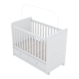 Berço Americano Aquarela Branco Cristal Flex – Henn - 6