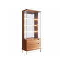 Ver imagem 5 de Cristaleira Adhalia Decorativa com Espelho, Iluminação Led, Vidro 4mm, Gavetas Telescópicas Mdf
