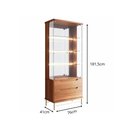 Ver imagem 3 de Cristaleira Adhalia Decorativa com Espelho, Iluminação Led, Vidro 4mm, Gavetas Telescópicas Mdf