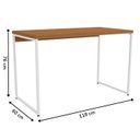 Ver imagem 3 de Mesa Escrivaninha Escritorio 118 Cm Li002 Canela Branco Kpb