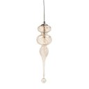Ver imagem 2 de Pendente Vidro e Cristal Champagne 57cm Lavabo alz33