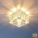 Ver mais imagens de Spot Cristal K9 Embutir Quadrado 7cm Quarto Banheiro Ac974