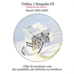 Spot Cristal K9 Embutir Quadrado 7cm Quarto Banheiro Ac974 - 4