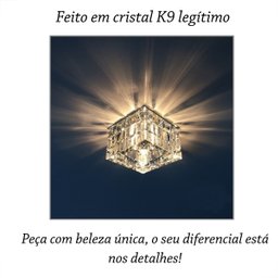 Spot Cristal K9 Embutir Quadrado 7cm Quarto Banheiro Ac974 - 2