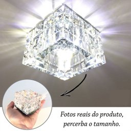 Spot Cristal K9 Embutir Quadrado 7cm Quarto Banheiro Ac974 - 6