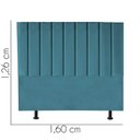 Ver imagem 3 de Cabeceira Estofada Carla 160CM Queen Suede Azul Turquesa - D A DECOR