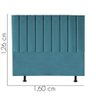 Cabeceira Estofada Carla 160CM Queen Suede Azul Turquesa - D A DECOR - 3