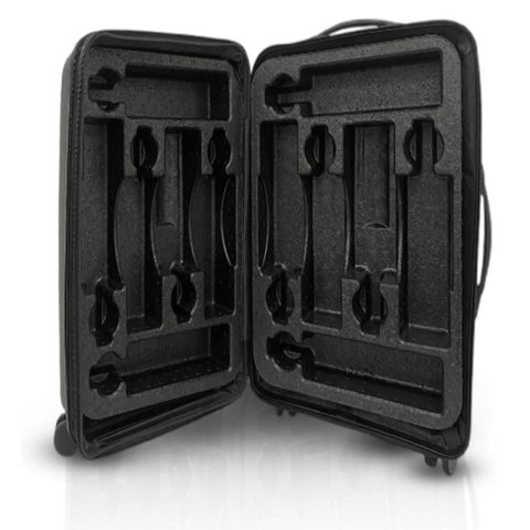 Mala Viagem Transporte de Vinho 12 Garrafas Grande Colmeia Espuma 12 Espumantes Winebag Proteçao