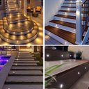 Ver imagem 6 de 5 Balizador De Solo Escada Led Preto Inox Ip67 Externo Ali64