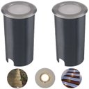 Ver imagem 1 de 2 Balizador Redondo de Solo Inox IP67 Led 1W Escada Ali64